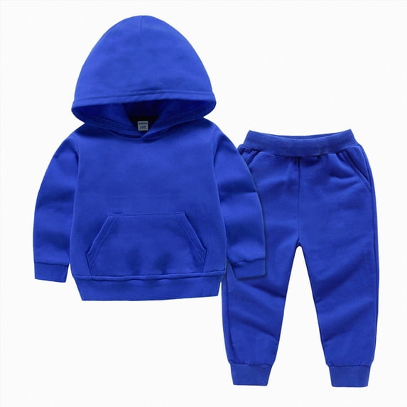 CAUYDY Preemie Picture Outfits for Boy 2T 3T 4T 5T Baby Long Sleeved Pullover Sweatpants 2Pcs Matching Set 3 6 9 12 Months Toddler Fall Winter Clothes Blue for Sizes 1-2 Years