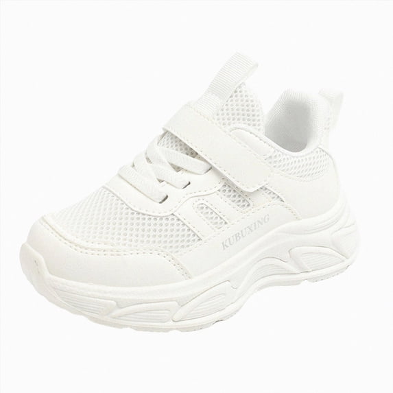 CAUYDY School Girls Lightweight Shoes Kids Breathable Adorable Running Sneakers Gifts for Children White Sizes 11.5