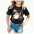 thumbnail image 1 of CAUYDY Spooky Season Shirts for Toddler Baby Boys Girls Halloween T-Shirt Ghost Graphic Tees Short Sleeve Tops(A01-Black,3-4 Y), 1 of 5