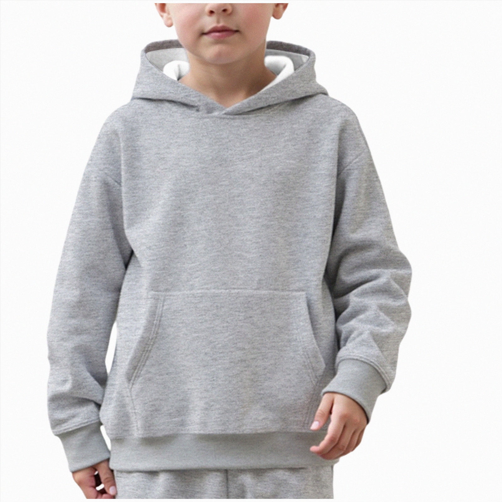 CAUYDY Toddler Baby Boy Girl Hoodies Solid Color Long Sleeve Kangaroo ...