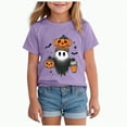 thumbnail image 1 of CAUYDY Toddler Baby Girl Boy Halloween T-Shirt Short Sleeve Tops Pumpkin Tee Clothes(Purple,9-10 Y), 1 of 5