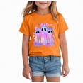 thumbnail image 1 of CAUYDY Toddler Baby Girl Halloween Shirt Cute Ghost Pumpkin T-Shirt for Kids Short Sleeve Tee Fall Tops(Orange,2-3 Y), 1 of 5