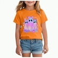 thumbnail image 1 of CAUYDY Toddler Baby Girl Halloween Shirt Cute Ghost Pumpkin T-Shirt for Kids Short Sleeve Tee Fall Tops(Orange,8-9 Y), 1 of 5