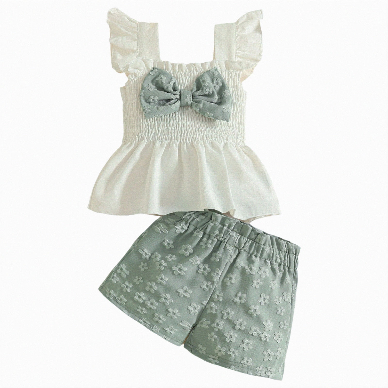 CAUYDY Toddler Baby Girl Summer Clothes Outfit Fly Sleeve Tank Top ...