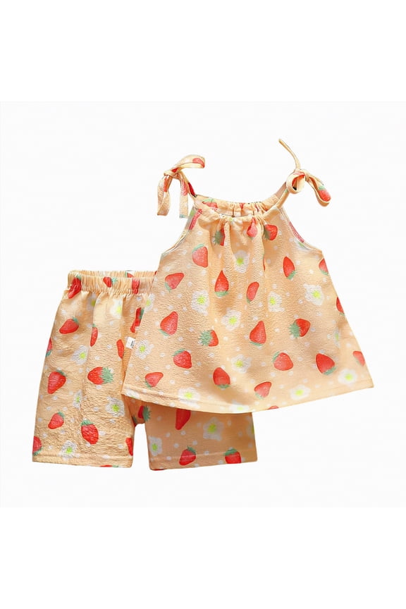 Toddler Baby Girl Summer Clothes Ruffle Short Sleeve T Shirt Tops Shorts 2 Piece Outfit 1T 2T 3T Cute Baby Girl Clothes (Sizes 6-12 Months,H03-Red)