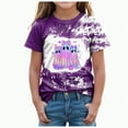 thumbnail image 1 of CAUYDY Toddler Baby Girls Halloween T-Shirt Ghost Pumpkin Cute Print Shirt Kids Cute Funny Spooky Season Short Sleeve Tees Top(Purple,9-10 Y), 1 of 4