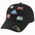 thumbnail image 1 of CAUYDY Toddler Boy Baseball Hat Soft & Lightweight Kids Boys Hat Cute Printed Baby Ball Cap for Boys 2T 3T 4T 5T 6T (Sizes 3-8 Years,P05-Black), 1 of 7