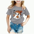 thumbnail image 1 of CAUYDY Toddler Boys Girls Halloween Shirts Pumpkin T Shirt Kids Short Sleeve Cute Graphic Tee Tops(Grey,8-9 Y), 1 of 5