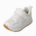 thumbnail image 1 of CAUYDY Toddler Boys Girls Non Slip Breathable Mesh Sneakers Lightweight Hook and Loop Athletic Running Shoes Comfortable Sport Shoes for Kids(L101-White,6.5), 1 of 6