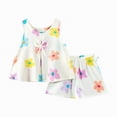 thumbnail image 1 of CAUYDY Toddler Girl Clothes Layered Ruffle Top Floral Shorts Cute Toddler Girls Summer Outfits 2Pcs Clothing Set for Kids Summer Pjs Set (Sizes 18-24 Months,H03-Purple), 1 of 4