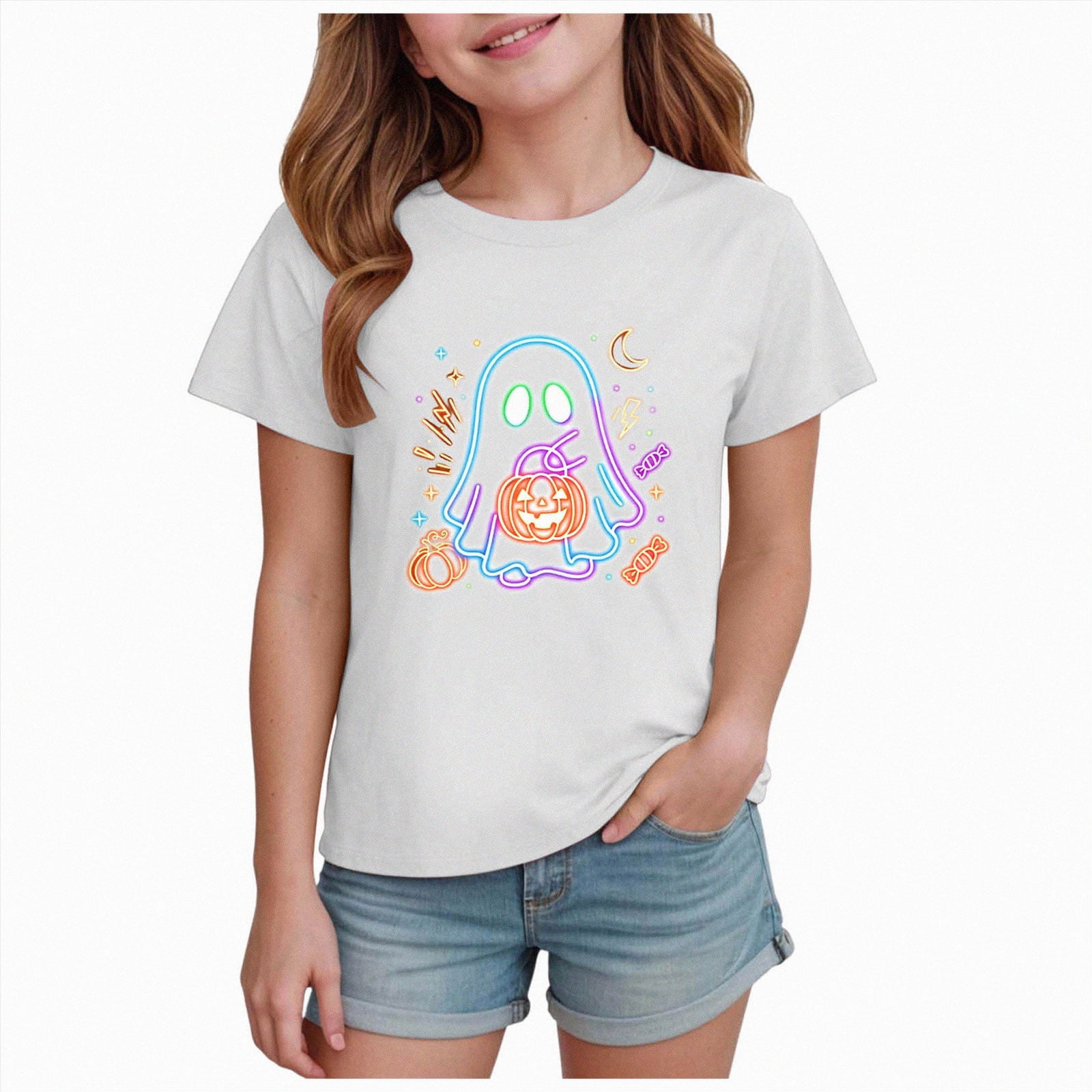 CAUYDY Toddler Girls Boys Halloween Shirts Graphic T Shirt Tee Short ...