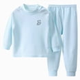 thumbnail image 1 of CAUYDY Toddler Girls Clothes Child Pajamas Fall Winter Long Sleeved Top Elastic Pants 2PCS Set Baby Sleepers Little Kid Outfits for Girl 2T 3T 4T 5T 24Months Sizes 4-5 Years,Sky Blue, 1 of 6