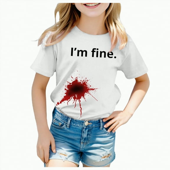 CAUYDY Toddler Halloween Shirt Baby Boy Girl Cute Ghost Tshirt Pumpkin Short Sleeve Tee Top Kids Spooky Season Fall Outfit(Brick Red,12-13 Y)