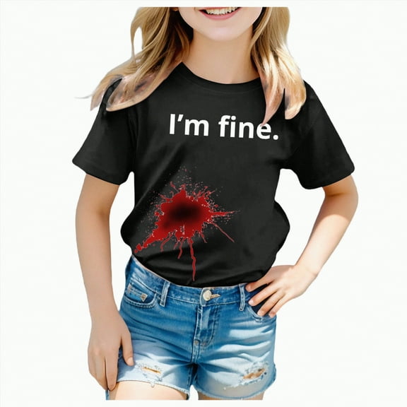 CAUYDY Toddler Halloween Shirt Baby Boy Girl Cute Ghost Tshirt Pumpkin Short Sleeve Tee Top Kids Spooky Season Fall Outfit(,6-7 Y)