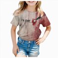 thumbnail image 1 of CAUYDY Toddler Halloween Shirt Ghouls T-Shirt Kids Spooky Shirt Boys Girls Halloween Graphic Short Sleeve Tee Tops(Red,8-9 Y), 1 of 5