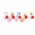 thumbnail image 1 of CAUYDY Tween Girls Ruffle Socks 5PC Set 9Y 10Y 11Y 12Y Teen Fall Winter Floor Socks Cute Cartoon Print Mid Cut Sizes 9-12 Years, 1 of 5