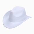thumbnail image 1 of CAUYDY Western Cowboy Hat for Boys Cowgirl Hat for Girls Sizes 1-8 Years Kid Sun Hats Baby Beach Hat 9-15 Youth Wide Brim Summer Fall Hat Sizes 4-10 Years,White, 1 of 9
