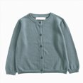 thumbnail image 1 of CAUYDY Western Girls Winter Warm Cardigan Sweater, Long Sleeve Button Knit Back to School Clothing for Kids AG Sizes 18-24 Months, 1 of 5