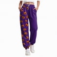 thumbnail image 1 of CAUYDY Women Halloween Sweatpants High Waisted Cinch Bottom Sporty Active Joggers Pants Baggy Lounge Bottoms with Pockets(Purple,XL), 1 of 7