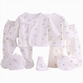 thumbnail image 1 of CAUYDYNewborn Baby Gift Set, 7-Piece Cotton Baby Clothes Gift Box for 0-3 Months , Baby Shower Welcome Gift0-3 ML101-Light Blue,6-12 M), 1 of 6