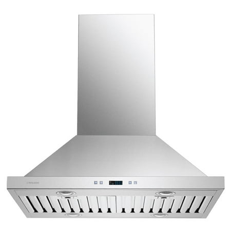 CAVALIERE 30" Inch Island Mounted Range Hood In Brushed Stainless Steel 900 CFM- LED Lighting- SV218B2-I30