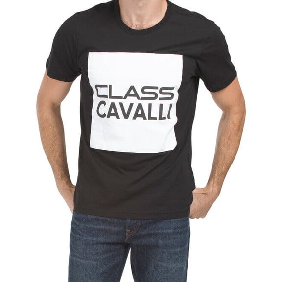 CAVALLI CLASS Block Logo Tee Size Large