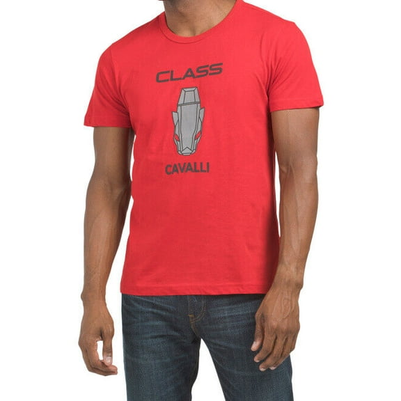 CAVALLI CLASS Red Logo Tee Size Large