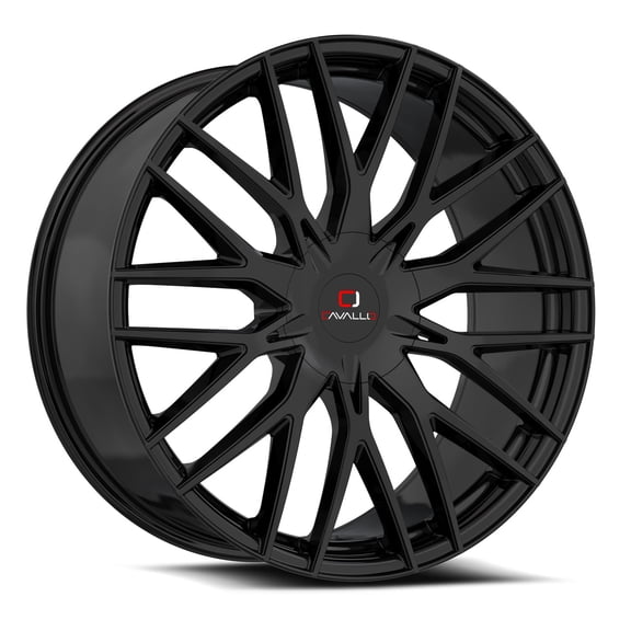 CAVALLO 22X9.5 6X135/6X139.7 25ET 108CB GLOSS BLACK