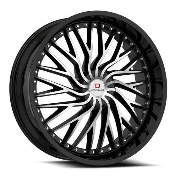 CAVALLO 24X9 5X115/5X120 18ET 78.1CB GLOSS BLACK MACHINED