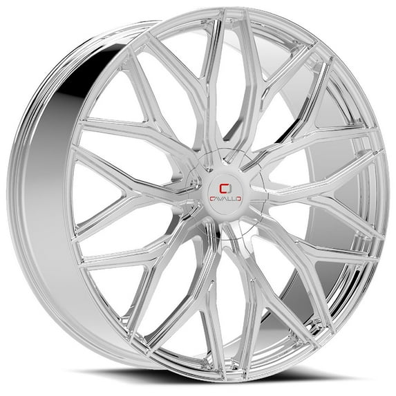 CAVALLO CLV-37 22X9.5 5X115 +15ET 74.1CB NANO CHROME WHEEL