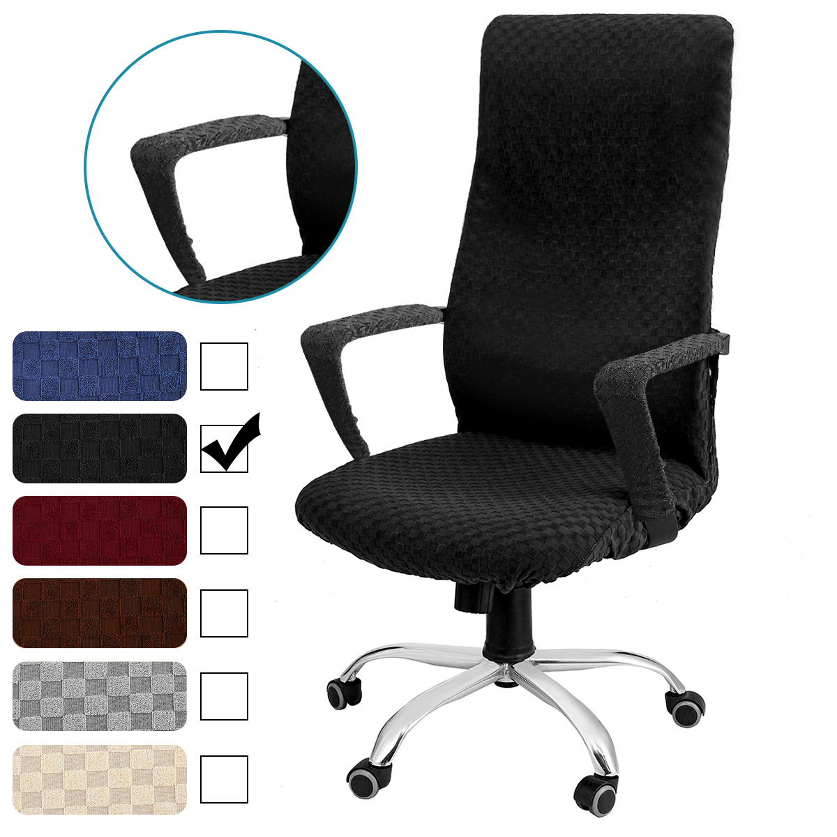 CAVEEN Office Chair Cover Computer Chair Universal Chair Cover Modern Simplism Style High Back Large Size Chair not Included Walmart