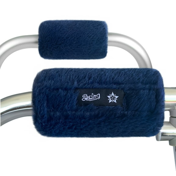 CAVENDY Plush Walker Handle Covers, Non-Slip Washable Grip Pads with Foam Inserts, Universal Fit for Walkers & Rollators, 2-Pack