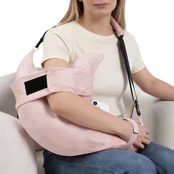 CAVENDY Post Shoulder Surgery Pillow with Pocket,Soft Rotator Cuff Relief Must Haves,Breathable Shoulder Pillow for Side Sleepers,Arm Support Cushion Detachable