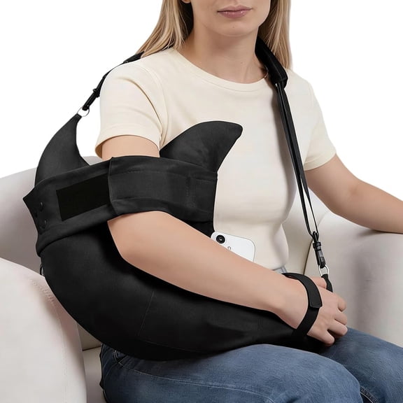 CAVENDY Post Shoulder Surgery Pillow with Pocket,Soft Rotator Cuff Relief Must Haves,Breathable Shoulder Pillow for Side Sleepers,Arm Support Cushion Detachable