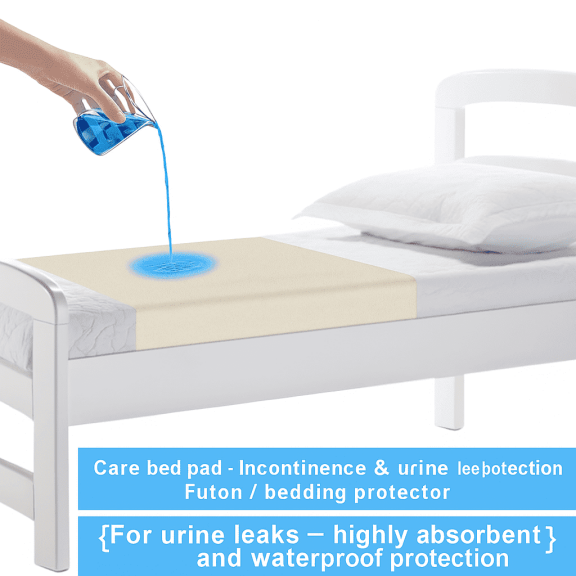 CAVENDY Waterproof bed sheet, partial coverage, 100x143 cm, breathable, quick-drying, easy to wash, machine washable, suitable for menstrual incontinence.