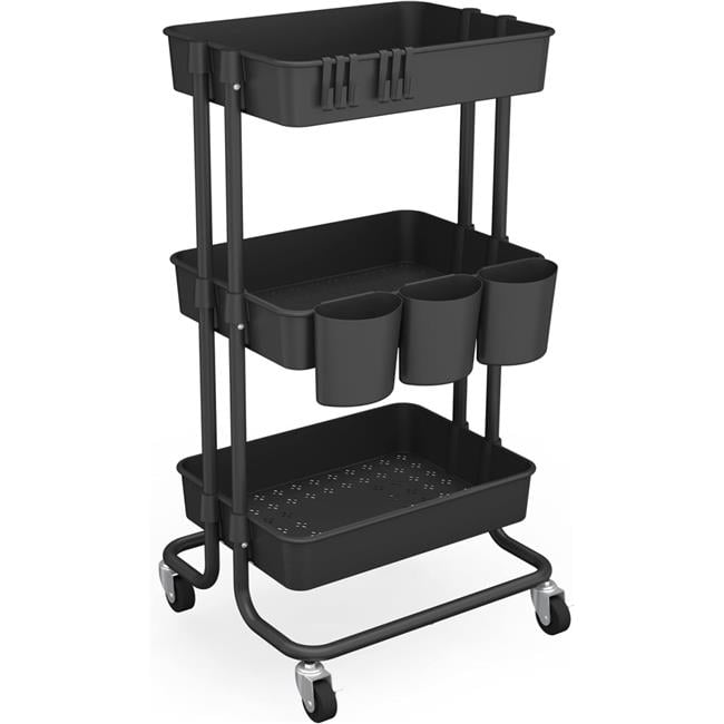 CAXXA HD-3-tiercart CAXXA 3-Tier Rolling Storage Organizer with 3