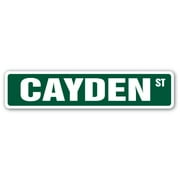 CAYDEN Street Sign Childrens Name Room Sign | Indoor/Outdoor |  30" Wide