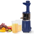 thumbnail image 1 of CAYNEL Compact and Portable Cold Press Juice, Masticating Slow Juicer with 1.77” Extra Wide Inlet Funnel,Blue, 1 of 8