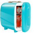 thumbnail image 1 of CAYNEL Mini Fridge Portable Thermoelectric 4L/6 Can AC/DC Cooler and Warmer for Skincare,Food,Beverage,Beauty & Makeup small Feidge for Bedroom,Car and Office (Blue), 1 of 17