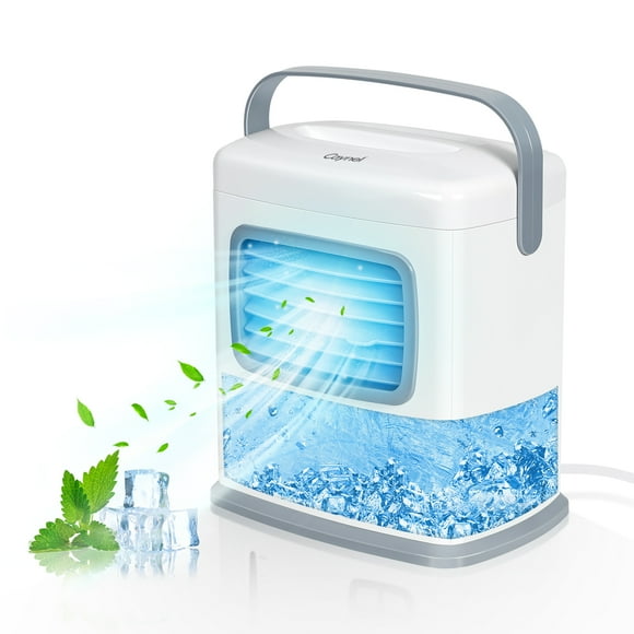 CAYNEL White Portable Air Conditioners with USB,Water Tank, Portable Air Cooling Fan Humidifier for Desktop, Office and Bedroom