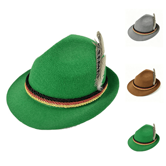 CAZOFW German Oktoberfest Hat, Bavarian Costume Accessory for Parties and Beer Festivals