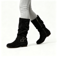 thumbnail image 1 of CAZOFW Knee High Boots for Women Buckle Side Zip Boots with Low Block Heel, 1 of 9