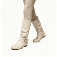 thumbnail image 1 of CAZOFW Knee High Boots for Women Buckle Side Zip Boots with Low Block Heel, 1 of 9