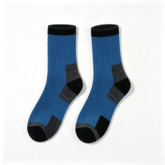 CAZOFW Men Socks Fleece Lined Thick Cozy Casual Winter Boot Crew Socks Outdoor Hiking Cold Weather Warm