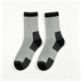 thumbnail image 1 of CAZOFW Mens Socks Fleece Lined Thick Cozy Casual Winter Boot Crew Socks Outdoor Hiking Cold Weather Warm, 1 of 4