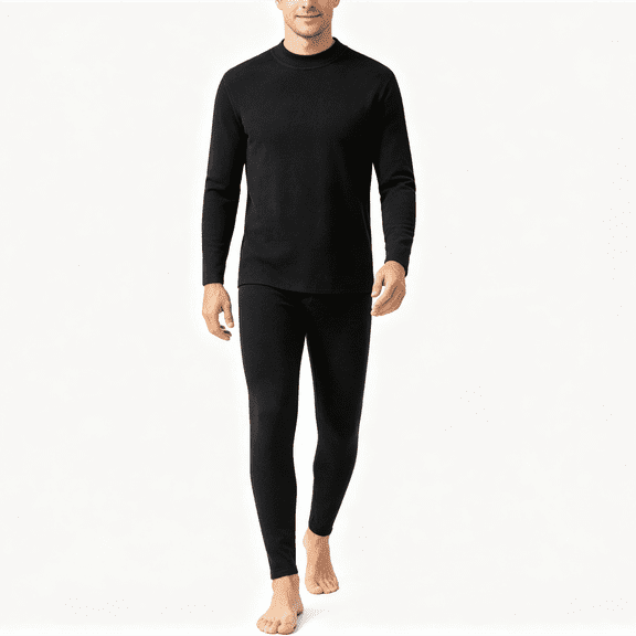 CAZOFW Mens Thermal Underwear,Warm Base Layer Set High Stretch Long Sleeve Top Bottom Size XS-2XL