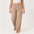 thumbnail image 1 of CAZOFW Sleep Pants for Women Cotton Soft Straight Leg Sleep Trousers Elastic Waist Relaxed Home Lounge Wear, 1 of 6
