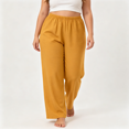 thumbnail image 1 of CAZOFW Sleep Pants for Women Cotton Soft Straight Leg Sleep Trousers Elastic Waist Relaxed Home Lounge Wear, 1 of 6