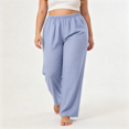 thumbnail image 1 of CAZOFW Sleep Pants for Women Cotton Soft Straight Leg Sleep Trousers Elastic Waist Relaxed Home Lounge Wear, 1 of 6