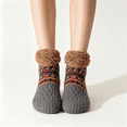 thumbnail image 1 of CAZOFW Socks Women Thick Fleece Lined Warm Winter Slipper Socks, Soft Cozy Home Wear, Grip Sole, Christmas Gift, 1 of 6
